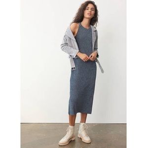 Anthropologie x Maeve Adrienne Twist-back Velvet Midi Dress Size Small